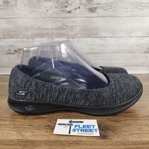 Skechers Go Step Lite Goga Max Gray Slip On Flats Women's Size 7